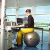 Ledragomma Sittboll / Pilatesboll för kontoret Svart 
